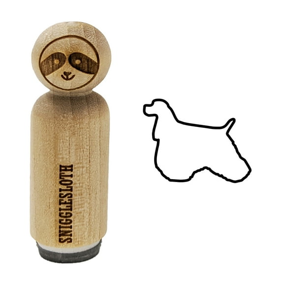 American Cocker Spaniel Dog Outline Rubber Stamp for Scrapbooking Crafting Stamping - Medium 1 Inch
