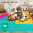thumbnail image 4 of ODIKA 4'x6' Washable Area Rug Abstract Contemporary Brushstroke Checkered Funky Pink for Bedroom, Reading Nook, Pet Friendly & Non-Shedding, 4 of 7
