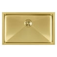 thumbnail image 3 of Whitehaus Collection  Noah Plus Stainless Steel Undermount Kitchen Sink Brass Polished, 3 of 5