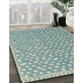 thumbnail image 2 of Ahgly Company Indoor Square Abstract Cadet Blue Green Abstract Area Rugs, 4' Square, 2 of 6