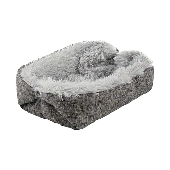 Plush Cat Bed Nest for Indoor Cats & Small Dogs, Self-Warming Soft Fluffy Pet Cushion Mat with Multi-Use Design for Carriers, Crates, and Home Sleeping