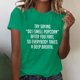 thumbnail image 4 of mfyjkho Tops Casuales Para Mujer, Blusa De Manga Corta Para Mujer Con Estampado De Letras Divertidas Para El Trabajo En Verano Tops De Gimnasio Para Mujer L, 4 of 8