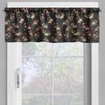 thumbnail image 4 of Ambesonne Dark Floral Valance & Curtain, Roses Leaves Watercolor, 55"x24", Avocado Green Evergreen, 4 of 7