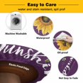 thumbnail image 3 of Elastic Fitted Round Tablecloth, Purple Sunshine Sunflower Waterproof Stretch Table Cover for 36"-44" Tables, Pastoral Bees Farmhouse Floral Washable Outdoor Tablecloths for Patio, Picnic, Camping, 3 of 9
