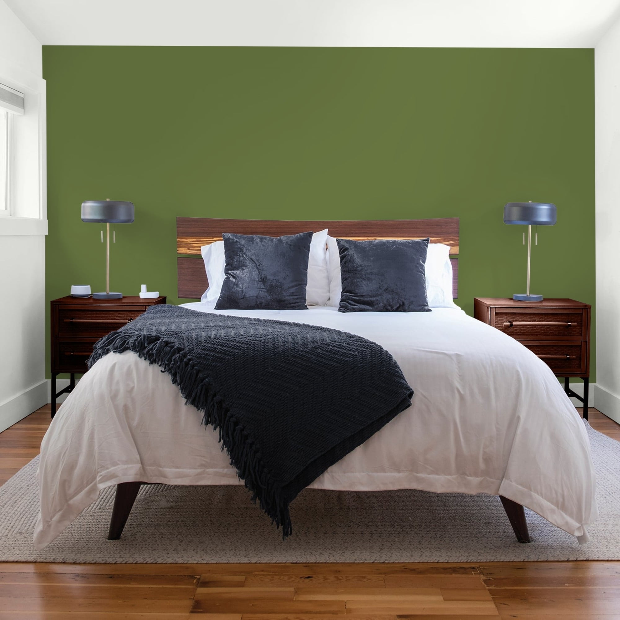 Glidden One Coat Globe Artichoke / Green Flat Interior Paint with Primer, 1 Gallon