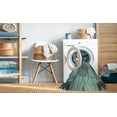 thumbnail image 2 of Ahgly Company Machine Washable Indoor Square Transitional Blue Moss Green Area Rugs, 8' Square, 2 of 7