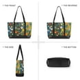 thumbnail image 6 of FORMRS Canvas Laptop Tote Bag for Women with 15.6" Computer Compartments Shoulder Handbag, Green Floral Garden, 6 of 7