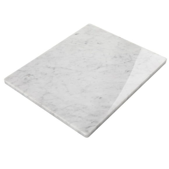Lovdeco Marble Cutting Board, Pastry Board For Kitchen, Large Carrara White Marble Slab Gift With Non-Slip Feets, 16x20 Inch, 1 Piece