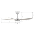 thumbnail image 5 of Smaair 52" Ceiling Fan with Remote and Dimmable LED Light for Bedroom Smart Home, 5 of 10