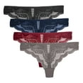 thumbnail image 2 of Women's Lace Panties Breathable Underwear, 4 Packs, 2 of 6