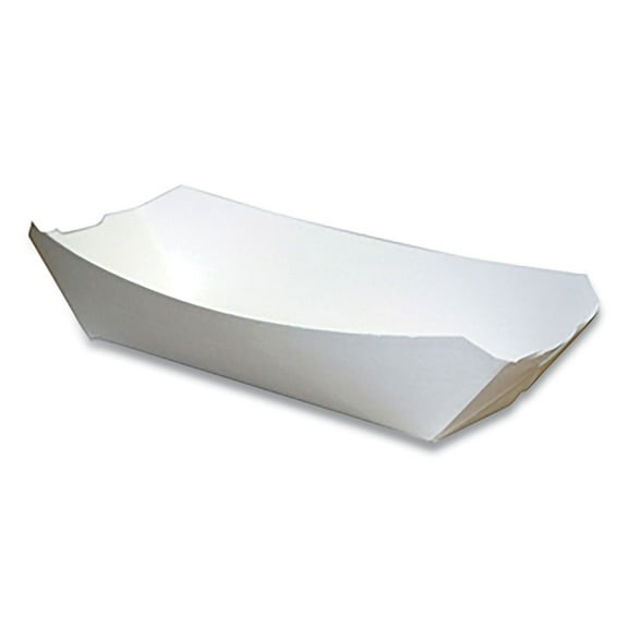 6 in. x 4 in. x 1.5 in. No. 12 Beers Tray Paper Paperboard Food Tray - White (300/Carton)
