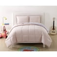 thumbnail image 1 of Laura Hart Kids Solid Blush and Lavender Reversible 3 Piece Full/Queen Comforter Set, 1 of 5