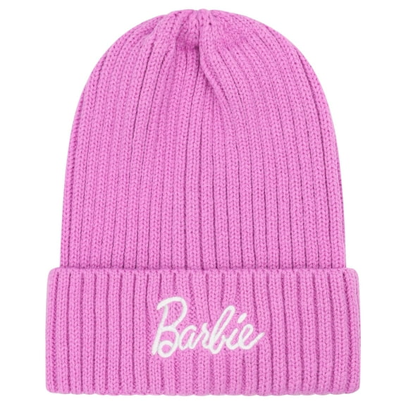 Barbie Winter Hat for Women ? Winter Beanie Hats for Women with Gloves, Warm Beanie Hats, Pink Knitted Beanie
