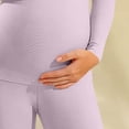 thumbnail image 3 of Tawop Thermal Underwear for Women Base Layer Long John Set Winter Cold Weather Warm Top and Bottom(Purple,L), 3 of 4