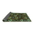 thumbnail image 2 of Ahgly Company Indoor Square Abstract Turquoise Blue Modern Area Rugs, 5' Square, 2 of 4