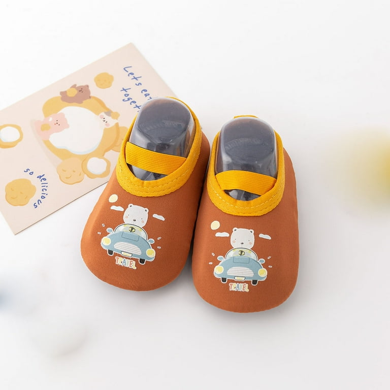 Baby Shoes Size Xl For 2 Years 2.5 Years Children Spring And Summer Boys And Flat Bottoms Slip On Soft And Comfortable Cartoon Animal Car Patterns