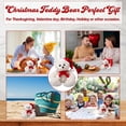 thumbnail image 3 of Made by Aliens Soft and Hairy Xmas Santa Teddy Bear with Hat & Scarf– Adorable Christmas Stuffed Teddy Bear Animal – Perfect Holiday Toy Gift for Kids & Seniors (Cream, 6 inch), 3 of 6