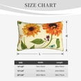 thumbnail image 4 of Gukieu Sunflowers And Butterflies Print Plush Pillow Cover, Hidden Zipper Pillow Protector without Pillow Core, Suitable for Bedroom, Office, Car Decoration-20"x30", 4 of 6