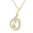 thumbnail image 3 of AFFY 1/3 Carat Round White Natural Diamond Filigree Pendent in 14k Solid Yellow Gold (I-J Color, I2-I3 Clarity,0.33 Cttw), 3 of 3