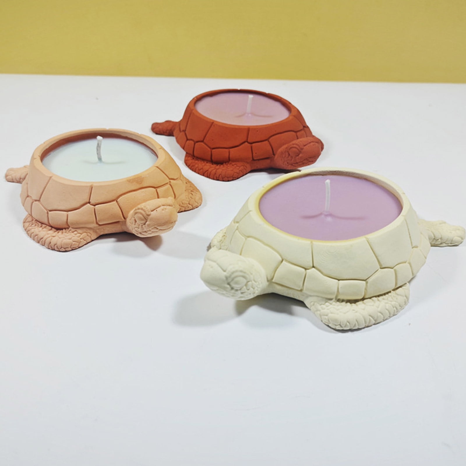 Tortoise Candle Cup Resin Moulds Succulents Planter Silicone Molds for Home Decoration, Epoxy Resin, Cement Clay Mould