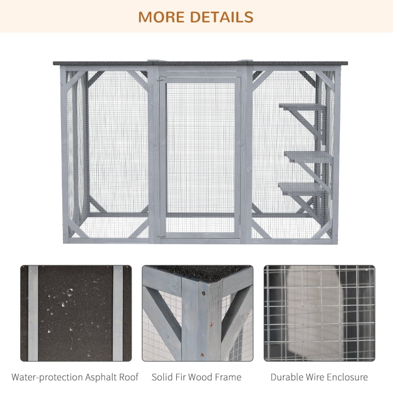 Large Wooden Outdoor Cat Enclosure Catio Cage