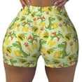 thumbnail image 2 of Picia Cartoon Dinosaurs,Cute Dinosaurs Printed Workout Shorts for Women Seamless Scrunch Butt Lifting High Waisted Yoga Gym Booty Running Moisture-wicking Short Pants-Small, 2 of 9
