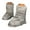 Grey, variant on Women's Furry Boots Winter Mid Calf Snow Boots Fleece Lined Booties Fashion Flat Slip Indoor Outdoor Shoes Brown 7
