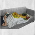 thumbnail image 6 of Wine Soft Flannel Fleece Throw Blanket, Composition with Small Cask 2 Types of Grapes Drinks Beverage Product, Cozy Plush for Indoor and Outdoor Use, 70" x 90", Red Yellow Pale Green, by Ambesonne, 6 of 6