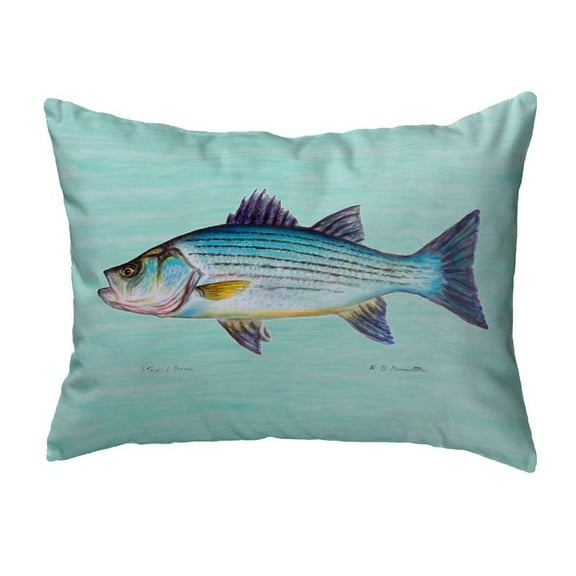 Betsy Drake Interiors Striped Bass Small Noncorded Pillow