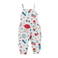 thumbnail image 3 of Ruyang Toddler Baby Jumpsuit Independence Day Clothing Girls Spaghetti Straps 𝐒tars USA Romper Kids American Flag Summer Outfit, 3 of 7