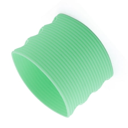 Household Glass - Household Silicone Glass Bottle Mug Cup Cover Sleeve Cyan 6.5cm Dia