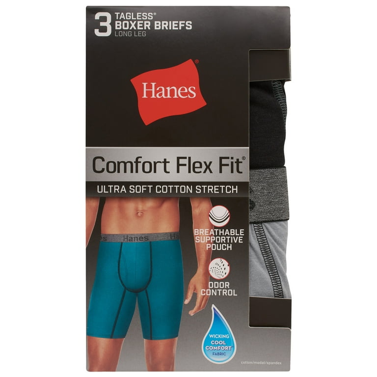 Hanes Men's Comfort Flex Fit Ultra Soft Cotton Stretch Long Leg
