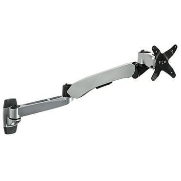 Mount-It! Single Monitor Wall Mount | Fits 13-24 Inch Monitors | TAA Compliant | Silver