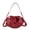 Red, variant on Women's Chain Leather Cloud Crossbody Bag, Small Pleated Casual Shoulder Purse with Adjustable Strap, Trendy Korean Style for Daily Commute & Travel