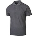 thumbnail image 3 of ToBeInStyle Men's Cotton Slim Fit Classic Polo T-Shirt - Charcoal - S, 3 of 3