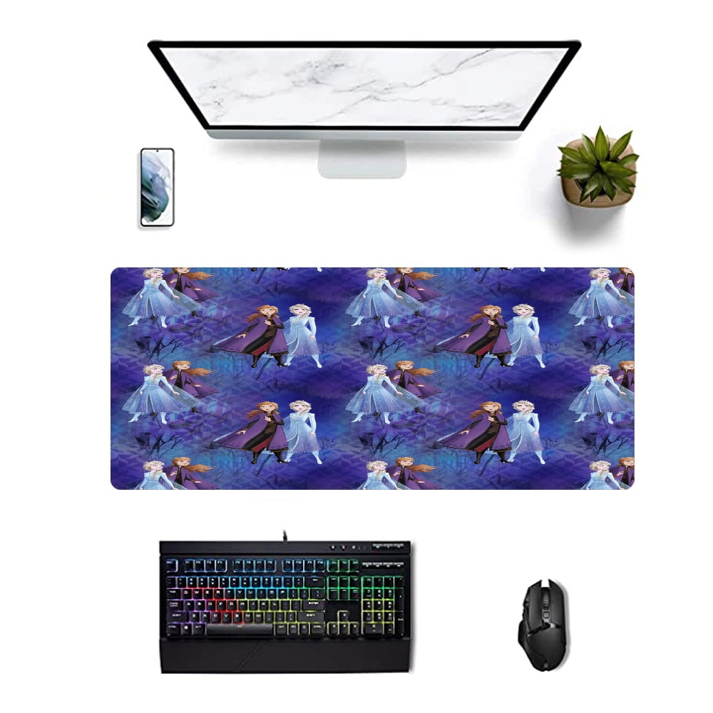 Elsa and Anna Large Gaming Mouse Pad,Frozen Extended Mouse Pad,NonSlip