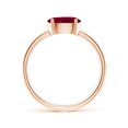 thumbnail image 2 of ANGARA Natural Oval 1.25 ct Ruby Off-Centered Solitaire Ring With Diamonds in 14K Rose Gold for Women (Size-8x6mm) | July Birthstone, Birthday, Anniversary, Jewelry Gift for Women | Natural Ruby Ring, 2 of 9