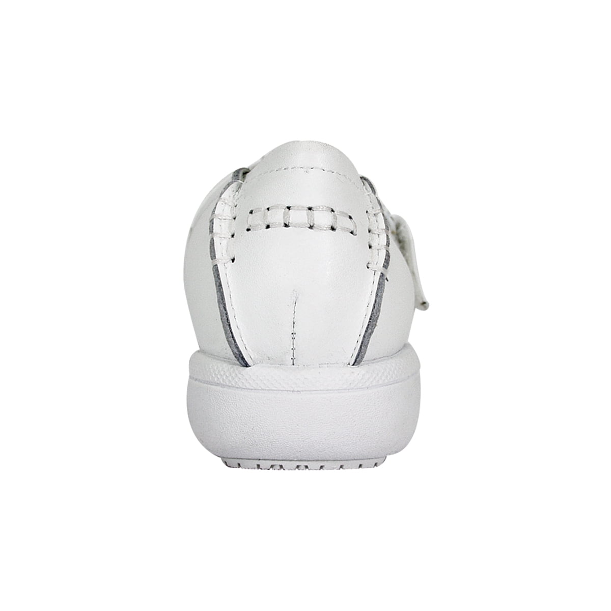 24 HOUR COMFORT Lily 2 Women's Wide Width T-Strap Leather Shoes WHITE 10.5