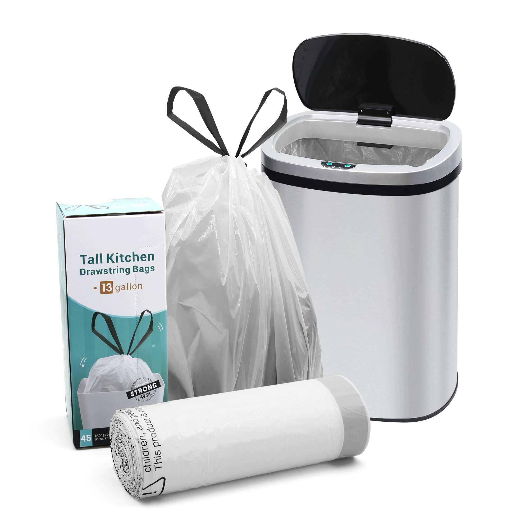 Innovaze 3.2 Gallon Capacity White Kitchen Trash Bags with