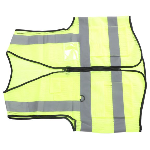 Chaleco De Seguridad, Chaleco De Seguridad Tiras De Doble Tono Tamaño Transpirable Reflectante Ajustable Para Limpiador De Aceras Para Nieve