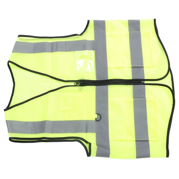 Chaleco De Seguridad, Chaleco De Seguridad Tiras De Doble Tono Tamaño Transpirable Reflectante Ajustable Para Limpiador De Aceras Para Nieve