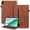 Brown, variant on DWaybox Case for Honor Pad X8b 11.0 inch 2026 Model, Retro PU Leather & TPU Hybrid Shockproof Cover with Kickstand, Card Slots & Grip Strap -Black