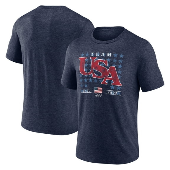 Men's Navy Team USA Retro Tri-Blend T-Shirt