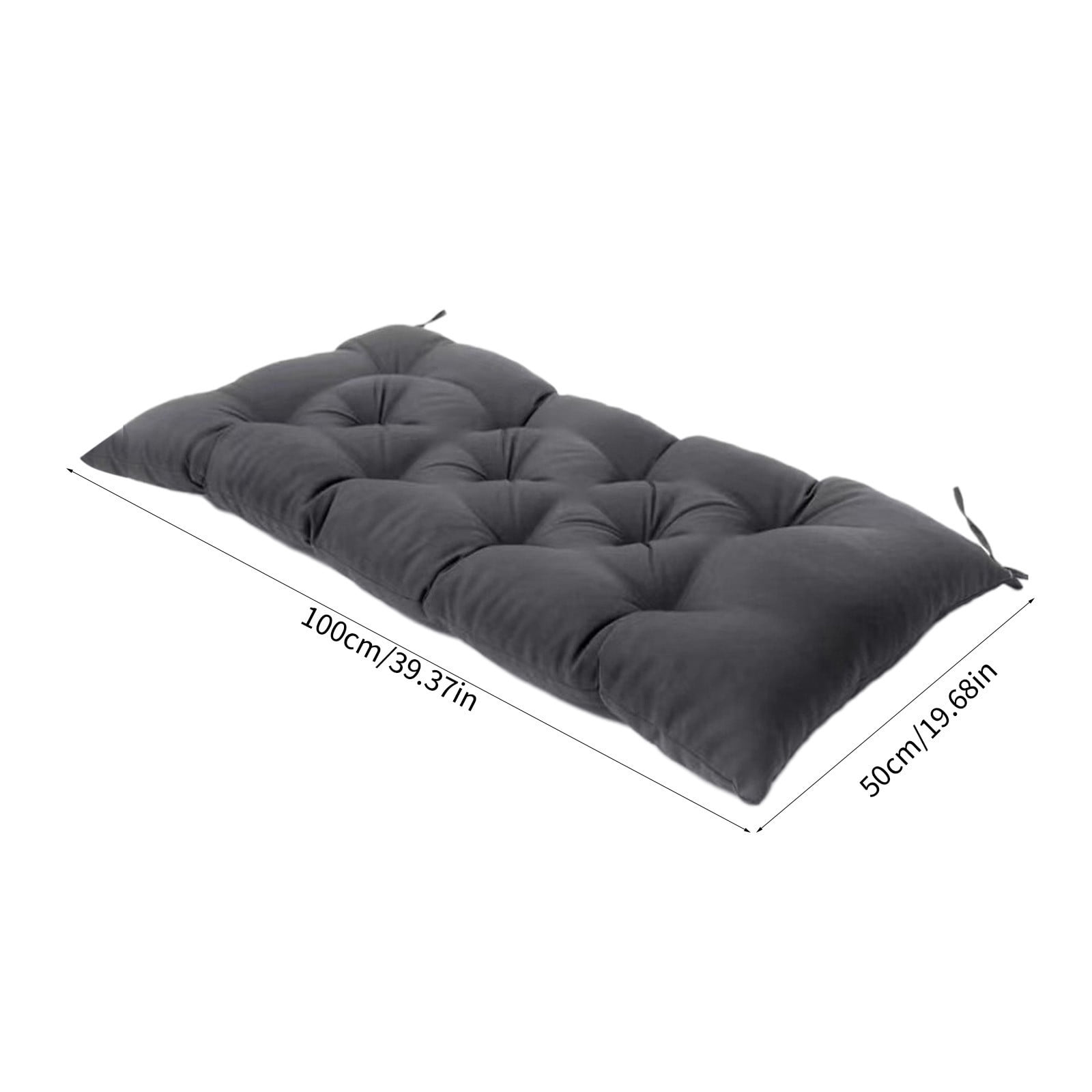 CuiLiyq Outdoor Bench Cushion, Loveseat Pad for Patio Furniture Wicker Chair Garden Swing Porch Sofa, Indoor Outside Use, 39.37" x 19.68", Dark Gray