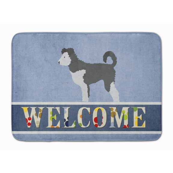 Pumi Welcome Machine Washable Memory Foam Mat Blue