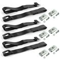 thumbnail image 1 of Ford 1933-1934 Model C Standard 2 Point Black Lap Bench Seat Belt Kit with Bracketry - 3 Belts, 1 of 1