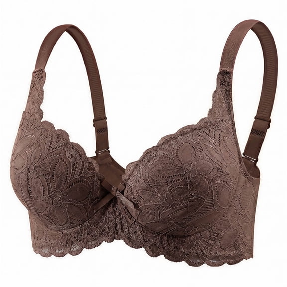 Ovbmpzd Lace Womens Everyday Bras Push Up Brown Supportive No Underwire Bras,38