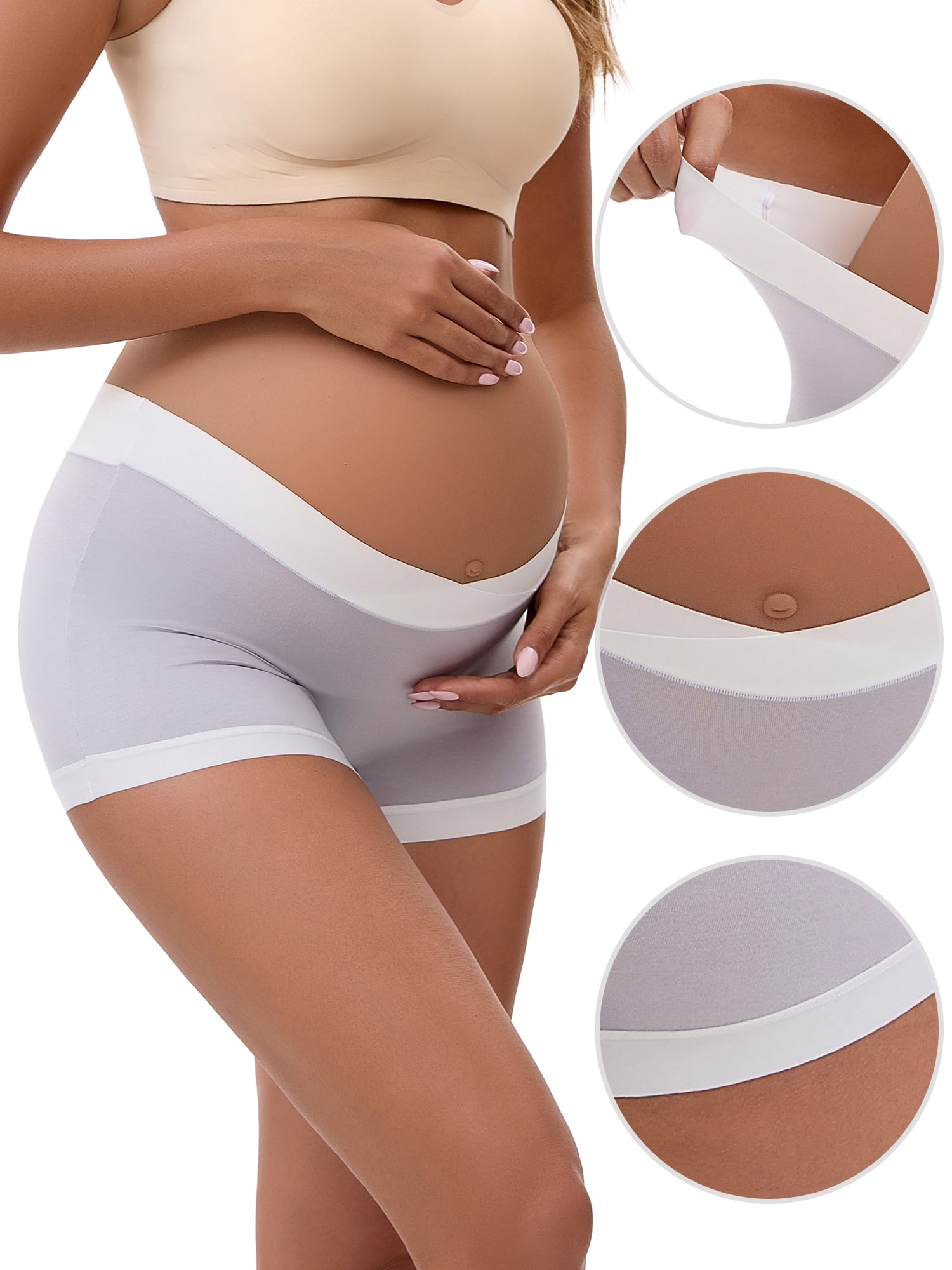 Unique Bargains Women's Low Waist Pregnancy Seamless Ladies Panties 2XL Purple