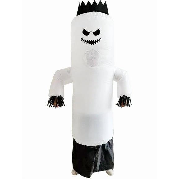 Adult's White Inflatable Create A Face Air Dancer Costume
