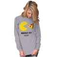 thumbnail image 4 of Funny PACMAN Perfect Fit Pizza Unisex Plus Size Long Sleeve Tee Shirt Brisco Brands 2X, 4 of 5